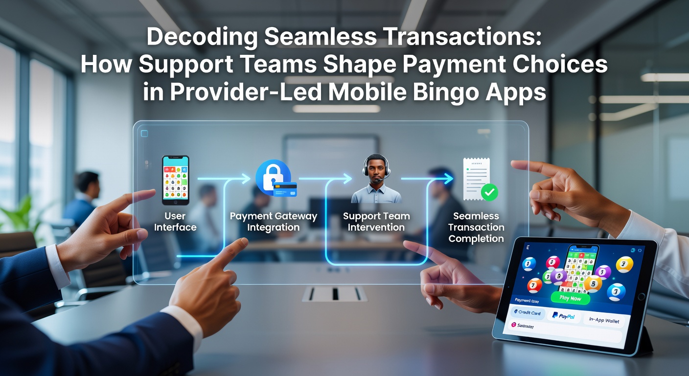 Support teams guiding users through payment options in a mobile bingo app interface