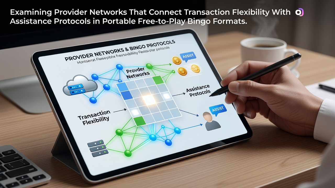 Provider networks illustrating transaction flexibility and assistance protocols in mobile bingo apps