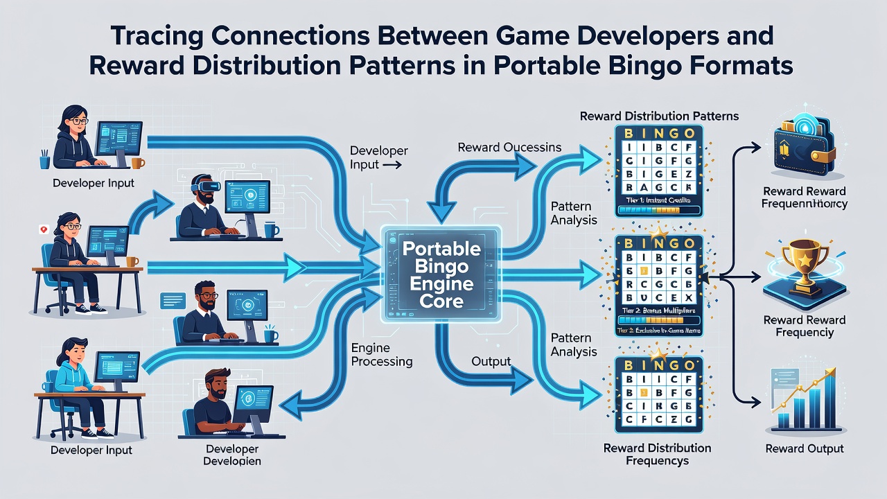 Mobile bingo interface displaying reward distribution and bonus patterns on portable devices