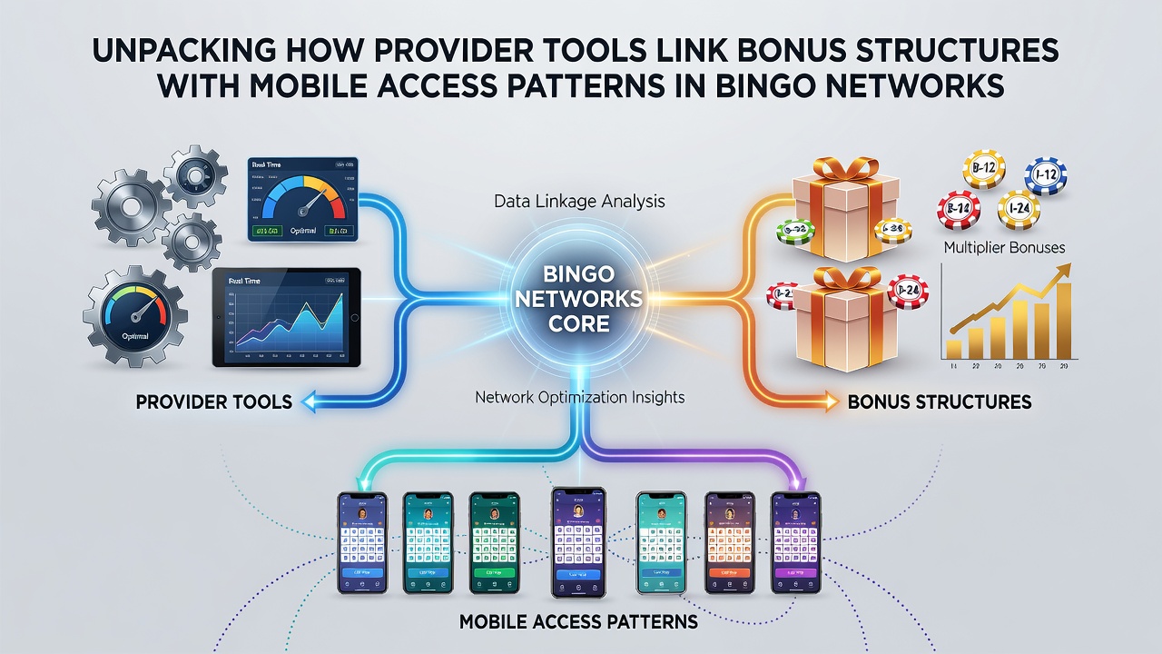 Provider analytics dashboard showing bonus structures tied to mobile access patterns in bingo networks